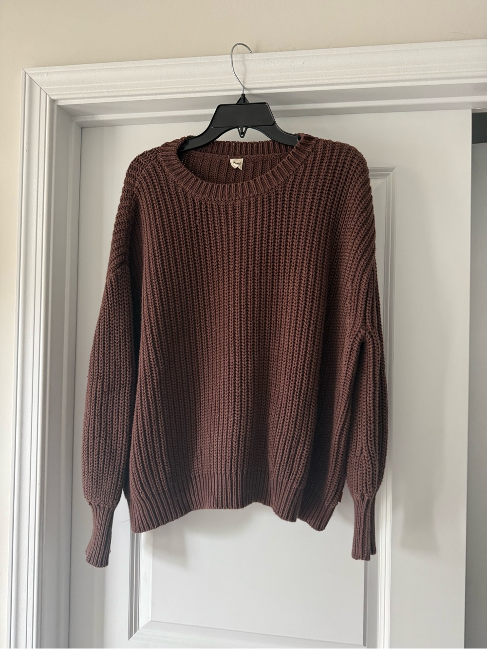 Goumi Rich Brown Chunky Knit Sweater